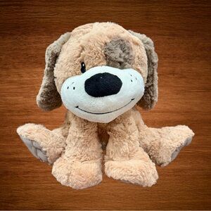 ANIMAL ADVENTURE DOG  PLUSH BEIGE /GREY STUFFED ANIMAL 9”